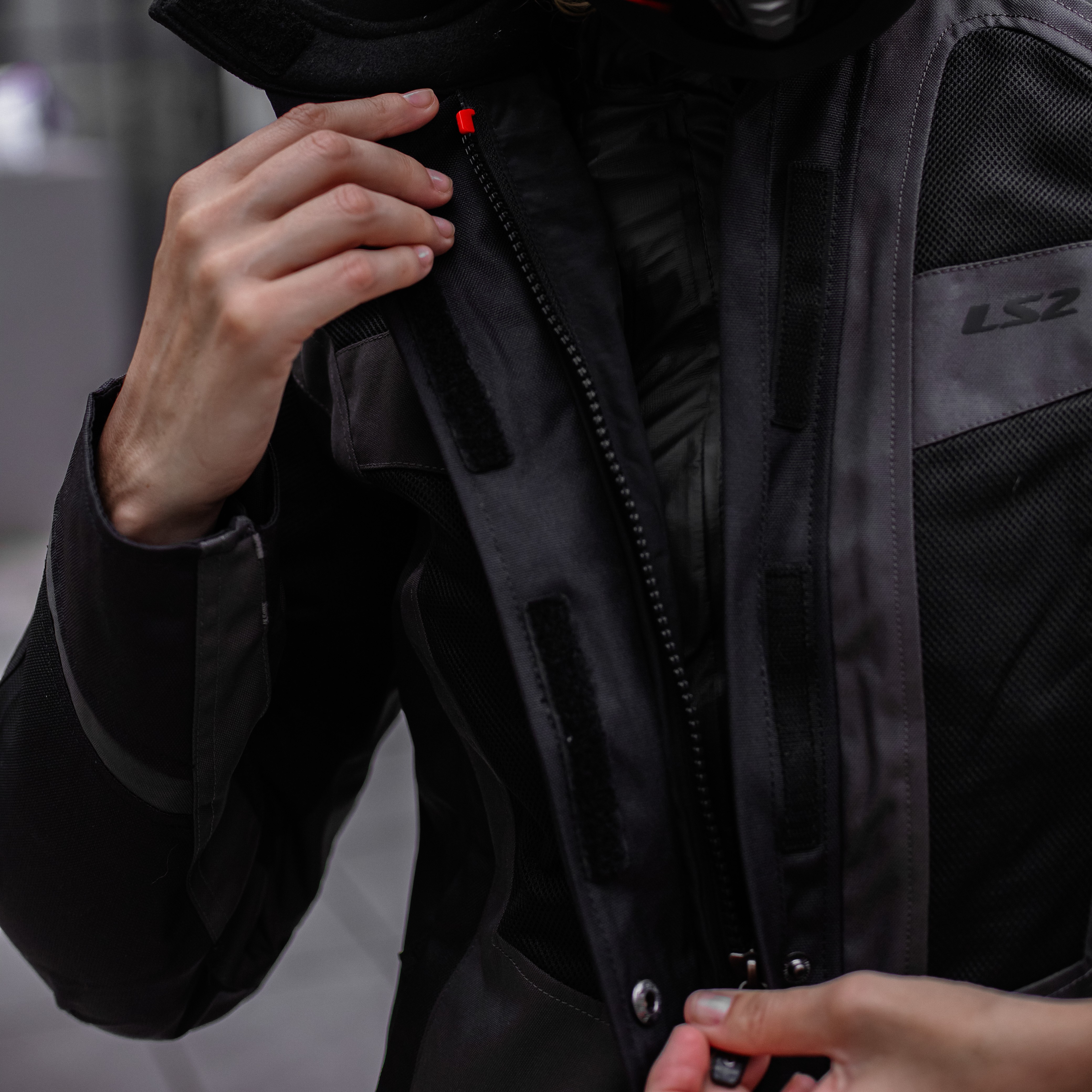 Campera LS2 Scout Mujer Negro / Gris